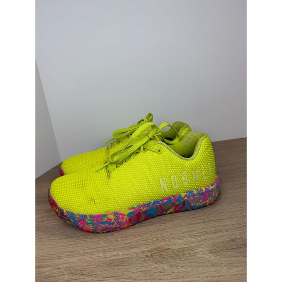 NoBull Project IMPACT Trainer Plus Neon Lime Swirl Confetti Women's Size 8 Shoes - Picture 2 of 10